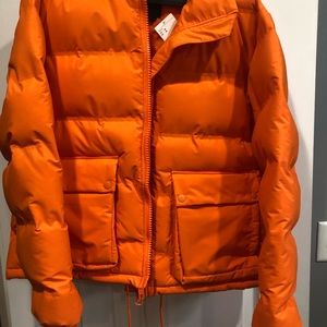 H&M new with tags orange mens medium puffer coat